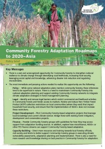 Community Forestry Adaptation Roadmaps in Asia – 2020